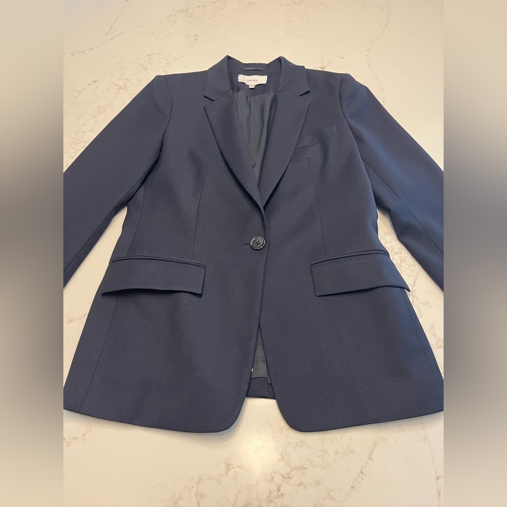 Reiss Fenton Suit (Blazer & Pants) in Navy Blue - Picture 8 of 16